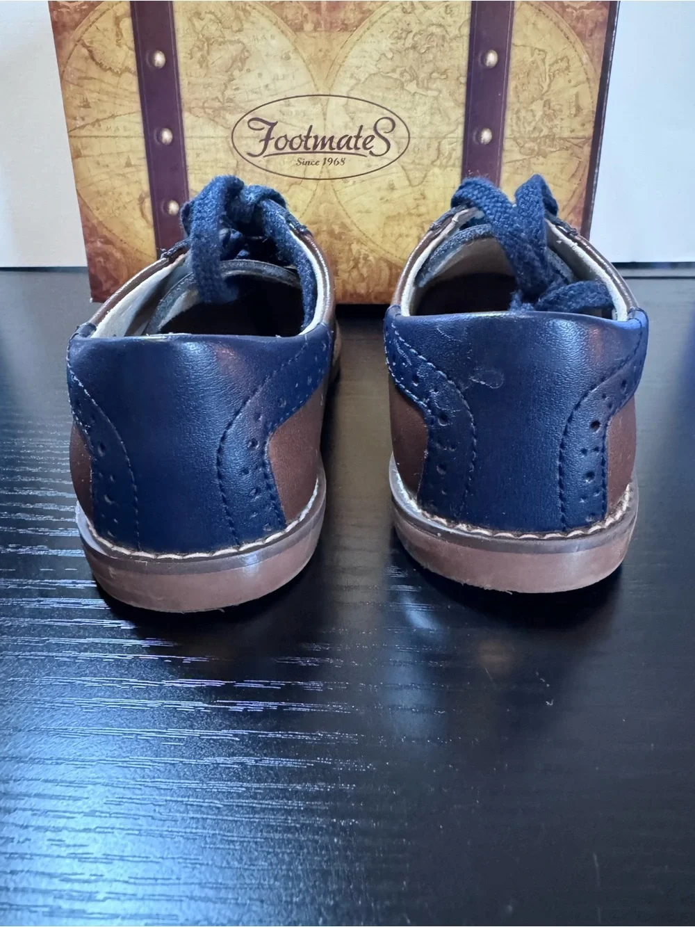 FootMates Brown and Navy Two-Tone Cheer Shoes